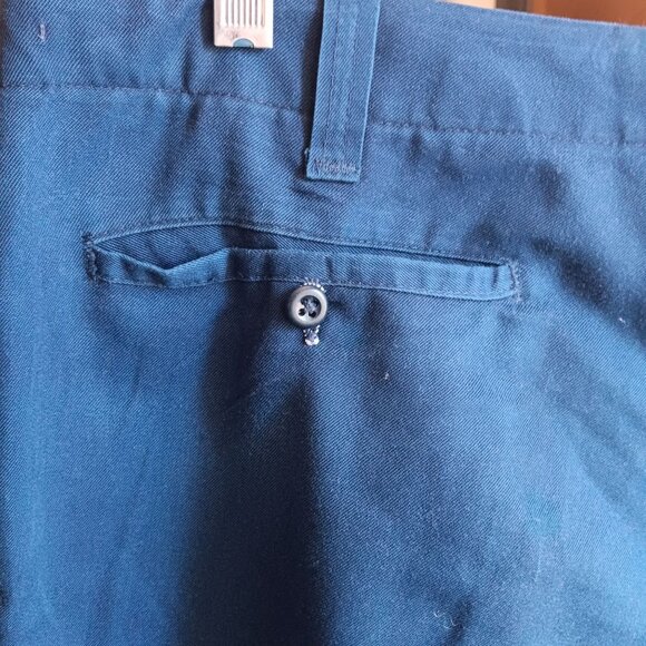 36x32 Stone Cutter 1960's Vintage Blue Work Trousers Pants USA Talon Zipper - Picture 7 of 8
